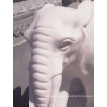 White marble elephant statue